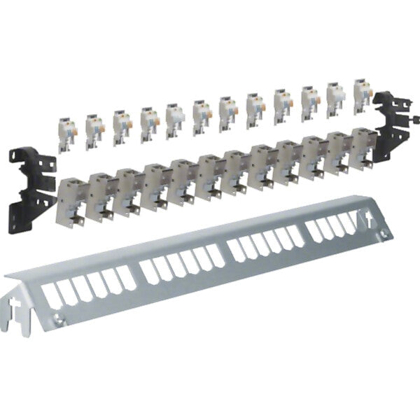 Hager Patch-Panel 24-fach mit 12xRJ45-Modulen FZ24MM